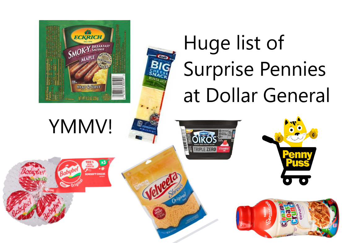Dollar General Surprise Penny List