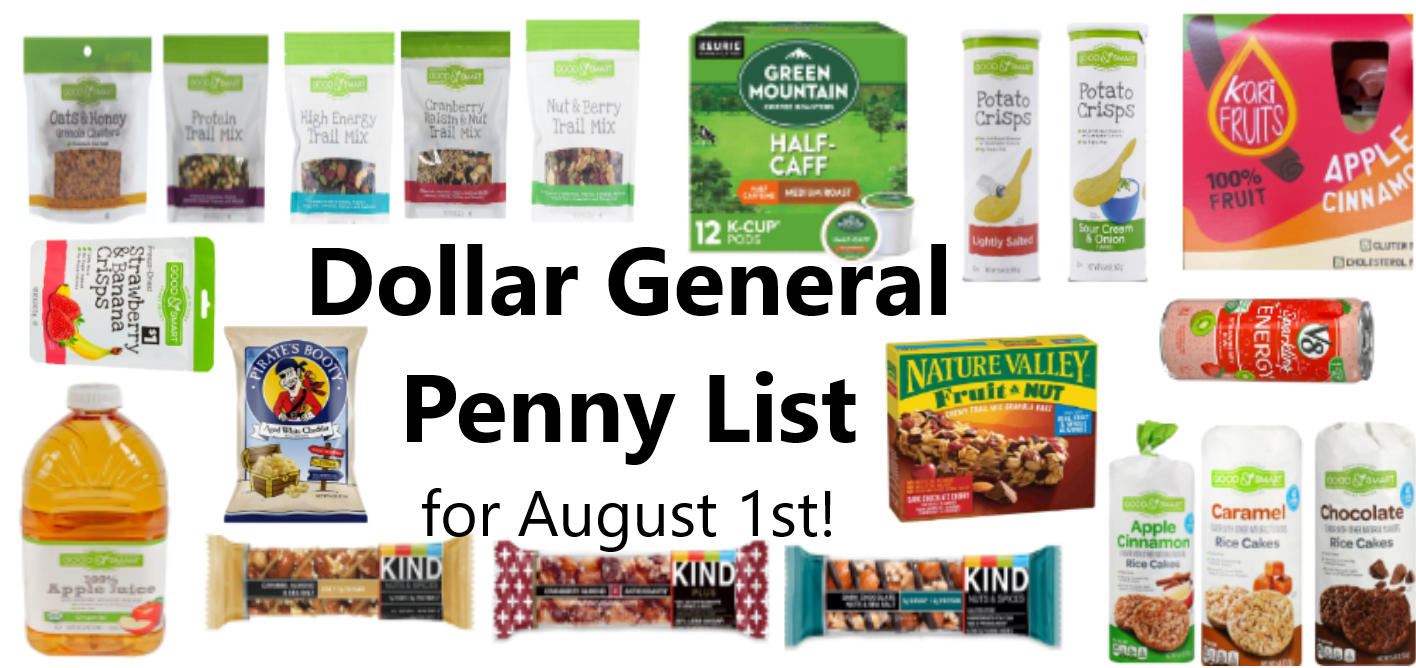 HUGE Dollar General Penny List for August 1st