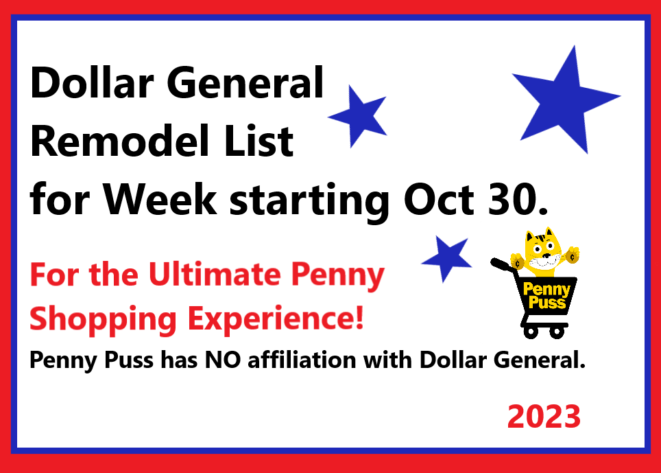 Dollar General Remodel Locations Free List Updated