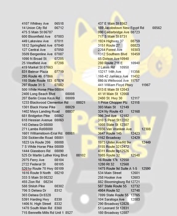 Dollar General Discontinued Frozen Penny Locations (Zip codes 01030 ...