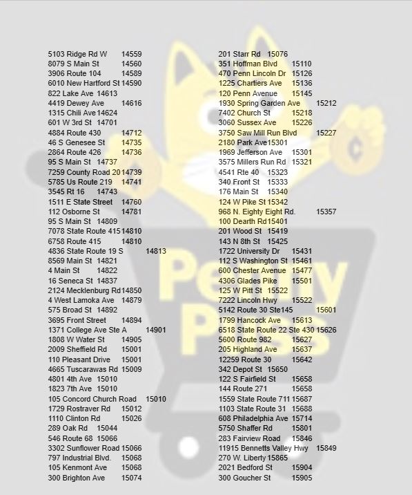 Dollar General Discontinued Frozen Penny Locations (Zip codes 01030 ...