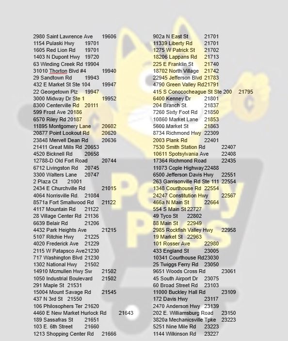 Dollar General Discontinued Frozen Penny Locations (Zip codes 01030 ...